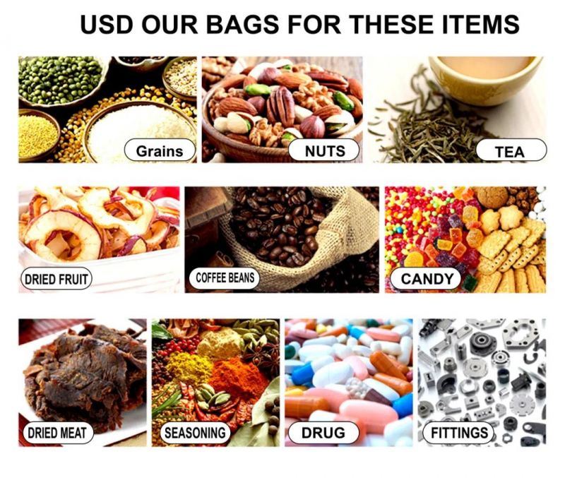 Custom Printed Lamianted Plastic Stand up Pouches for Food Dried Nuts Fruit Packing