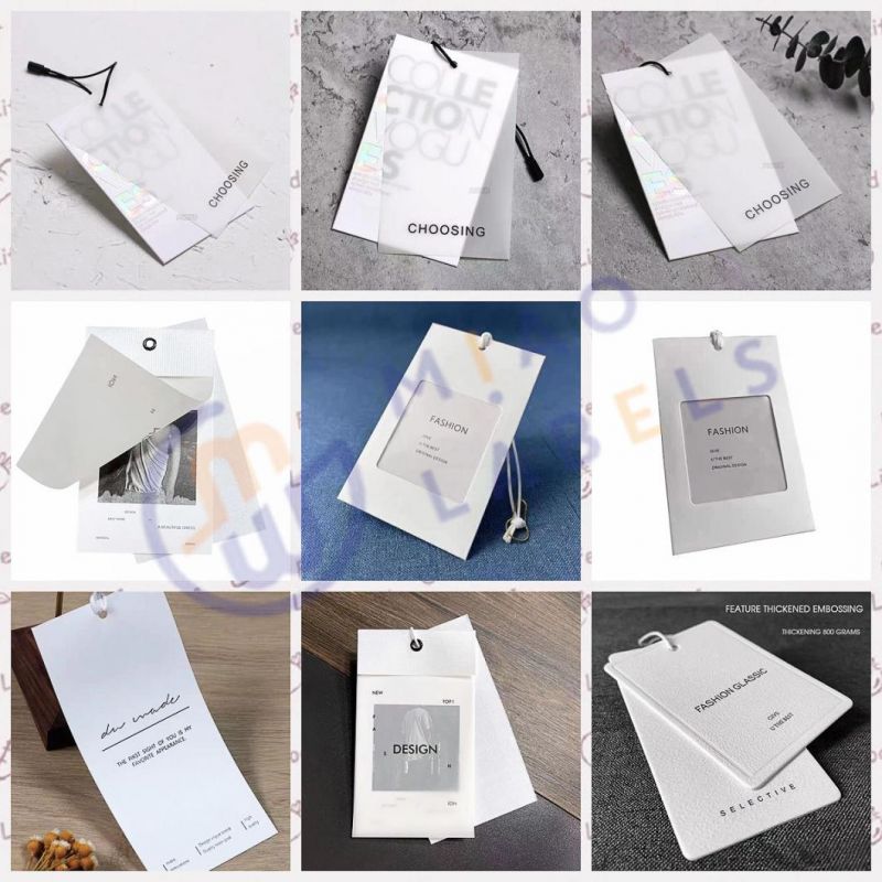 Free Sample High Quality Garment Hang Tag for Clothing, Swing Tag in Garment Tags