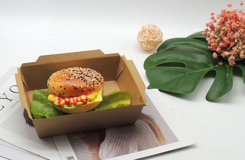 Take Away Food Packaging Lunch Box or Clamshell Burger Hamburger Box