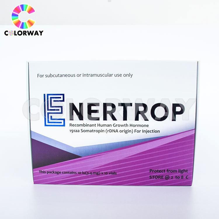 Free Design Gold Silver Hot Foil Embossing UV Steroids 2ml 5ml 30ml 50ml 10ml Hologram Pharmaceutical Medicine Drug Injection Oral Tub Vial bottle Label and Box