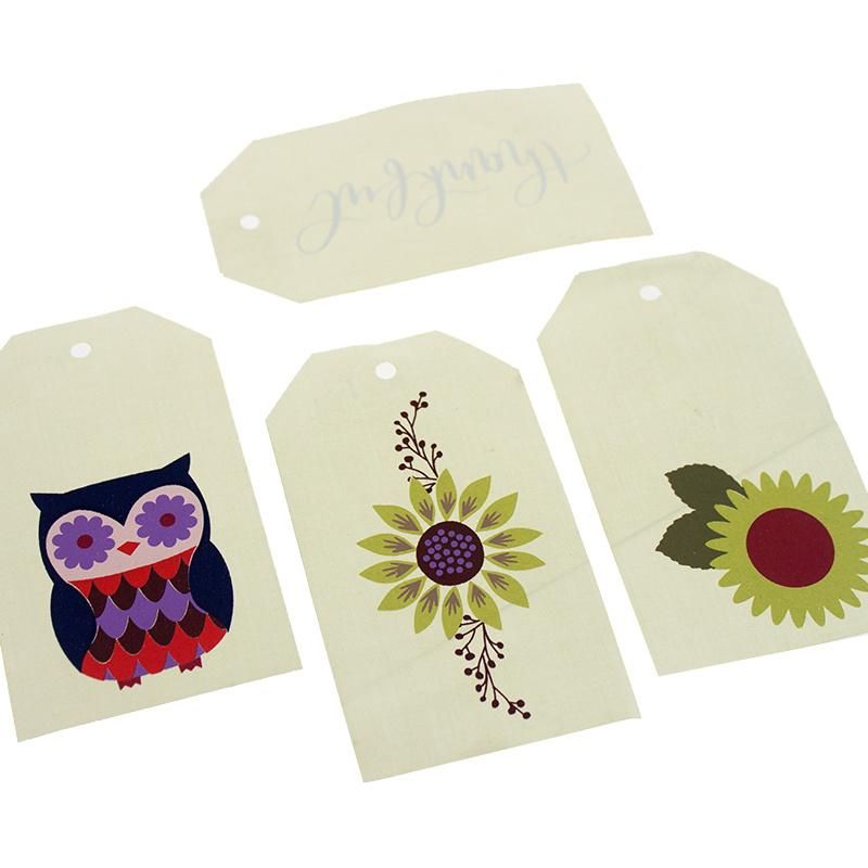 Fsc Paper Cartoon Silk Screen Printing Cloth Hang Tag for Garment