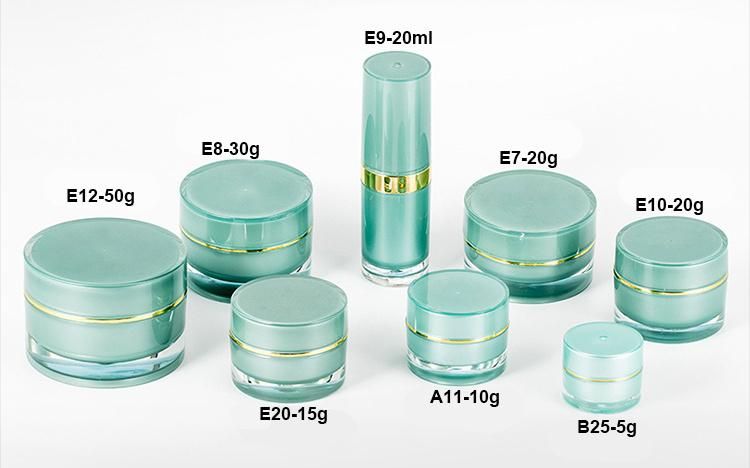 50g Green Acrylic Cream Jar for Cosmetic