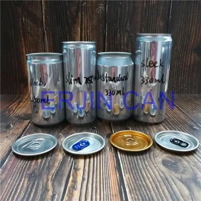 Brite Aluminum Can Slim Standard Sleek 250ml 330ml Factory