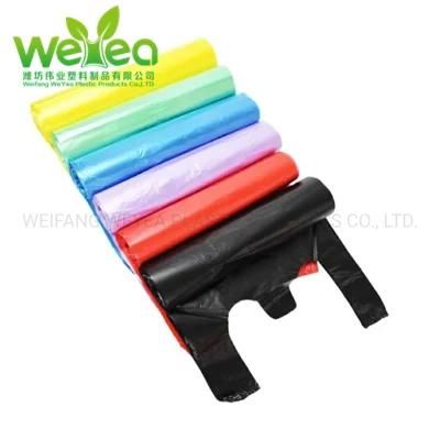 Customized Disposable Environmental Vest Handle Plastic Bags