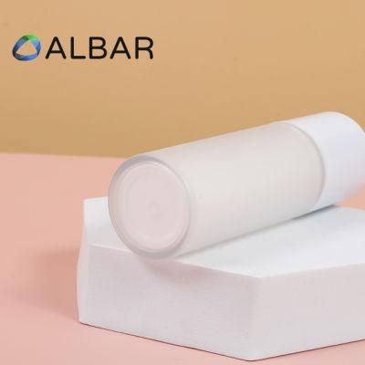 Plastic One Piece Twist up Airless Vacuum Cosmetics Packing Bottles in Frosted Round Shape