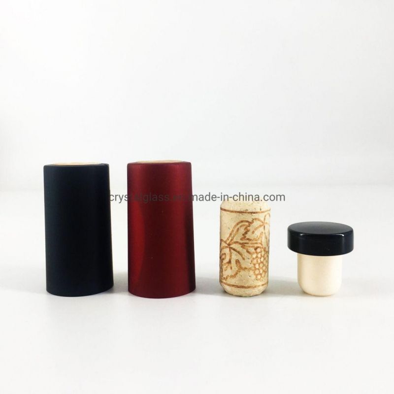 Clear and Amber Green Red Wine Bottle Empty Wine Bottle with Cork /Screw Top