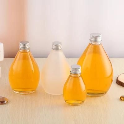 Hot Selling 275ml Bulb Glass Water Bottle with Metal Cap