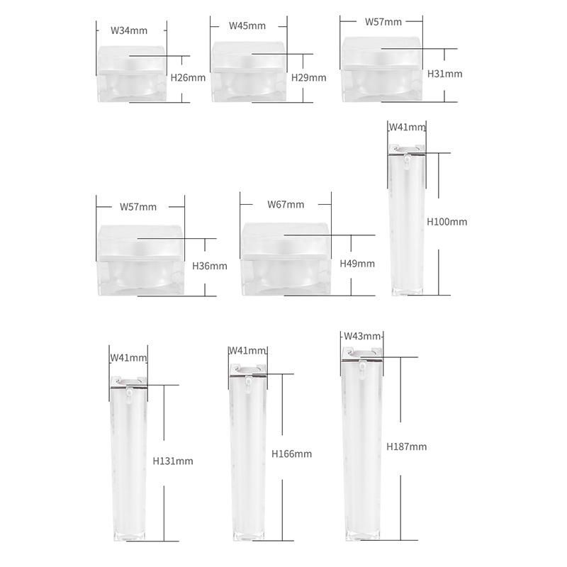 in Stock White Square 15ml 30ml 50ml 100ml Luxury Cosmetic Packaging Lotion Bottle Acrylique