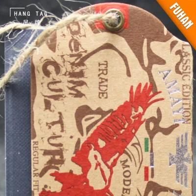 Customized Jeans Kraft Paper Hangtag Garment Paper Swing Label
