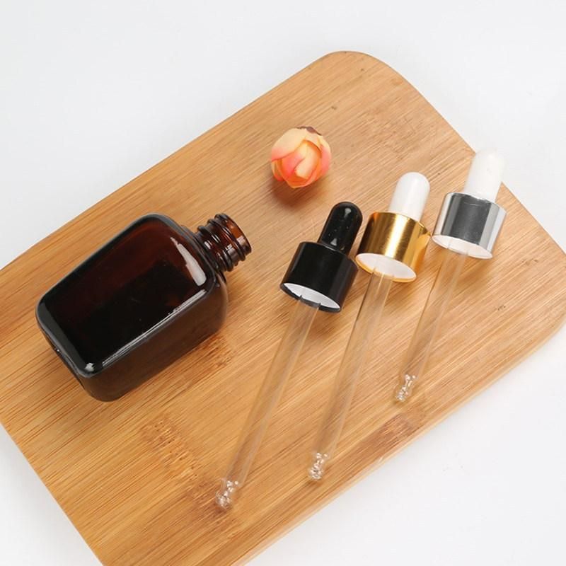 Square Amber Dropper Bottle Brown Glass Bottle Serum Bottle 30ml