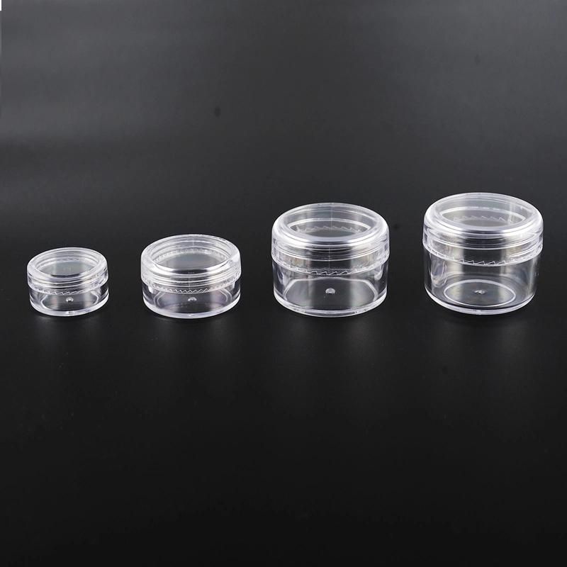 Different Sizes White Smooth Plastic Cream Jar Set