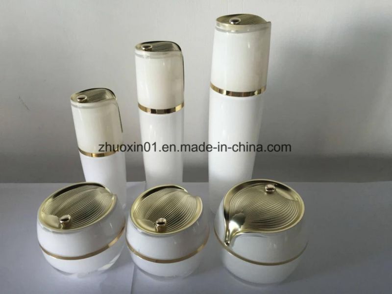 Luxury Set Acrylic Cream Jar Lotion Bottle for Cosmetics