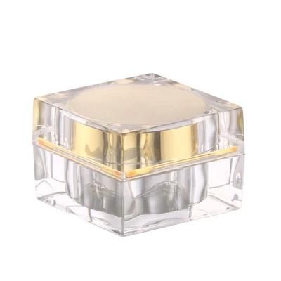 20g 30g 50g 80g Blue Color Plastic Acrylic Square Lotion Eye Cream Jar Cosmetic Packaging
