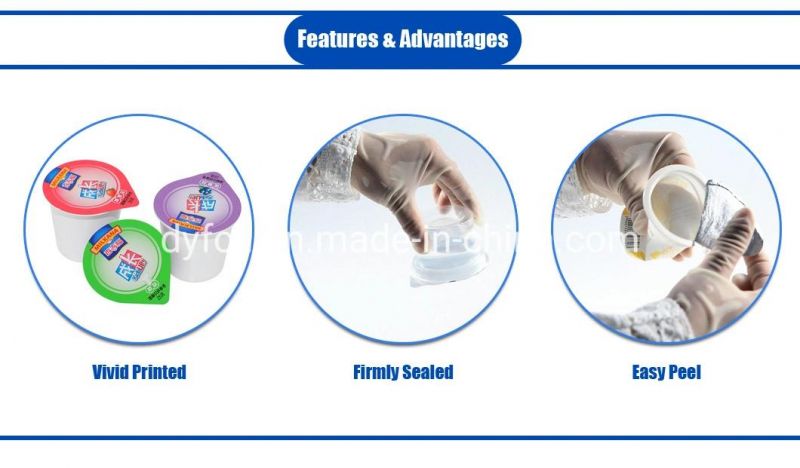 Disposable Printed Plastic Cup Sealing Aluminum Foil Lids