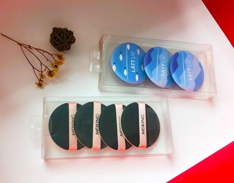 Clear Packaging Plastic Box cosmetic Box for Beauty Puff