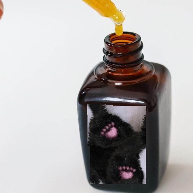 Square Amber Dropper Bottle Brown Glass Bottle Serum Bottle 30ml
