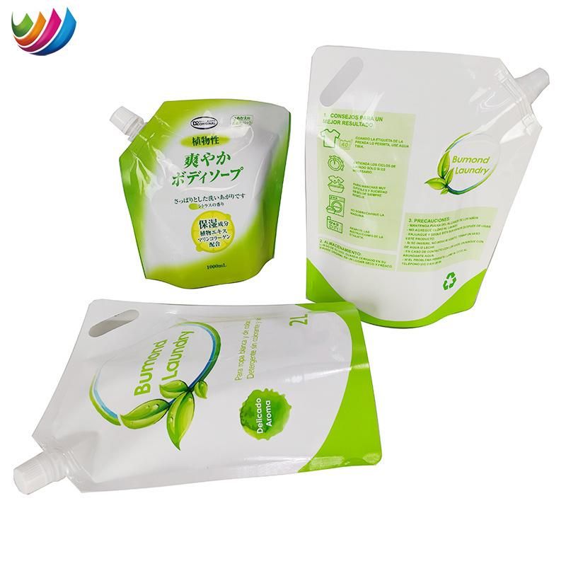 Custom Size Washing Liquid Laundry Detergent Stand up Spout Pouch