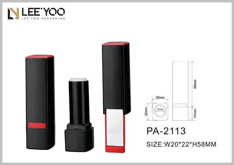 PA-2113 Empty Lipstick Tube with Mirror Plastic Cosmetic Packaging