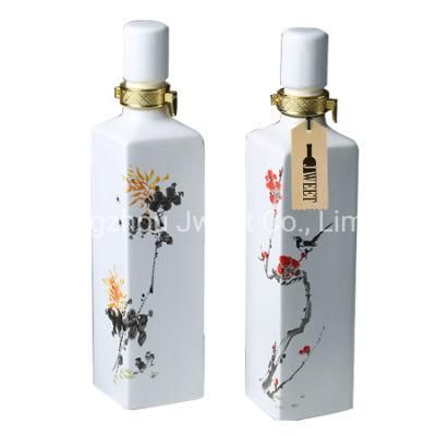 Custom Decal Printing Tequila Bottle Ceramic Liquor Tequila Bottle