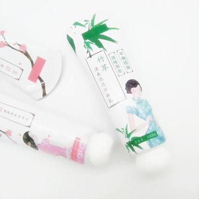 Speical Cap White Glossy Cosmetic Plastic Packaging Soft Tube