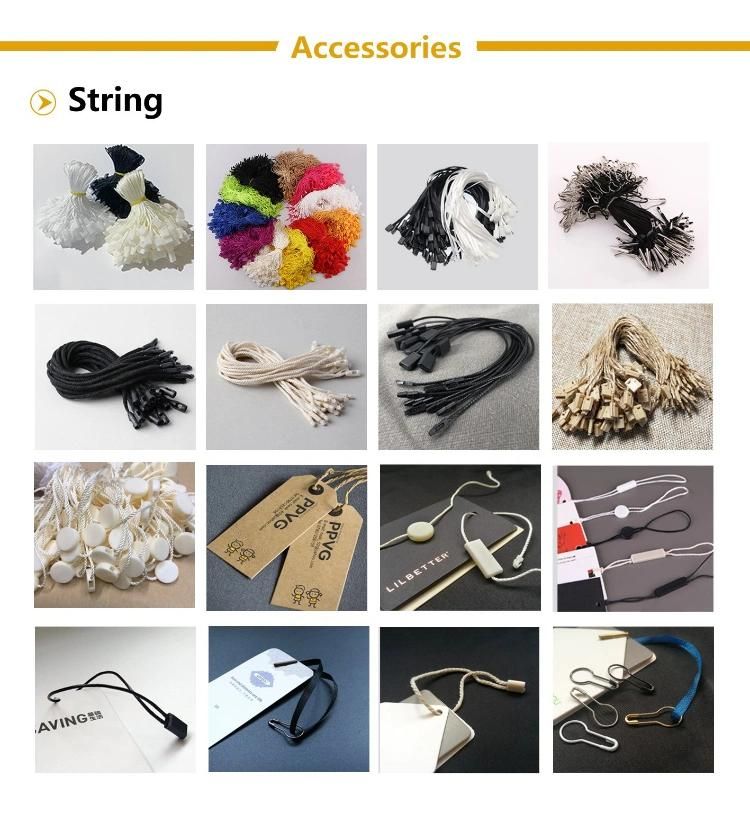 Hot Sale Garment Accessories off-White Gain Paper Custom Hang Tag with Cotton Label