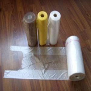 Good Products Plastic Shopping Bag T-Shirt in Supermarket.
