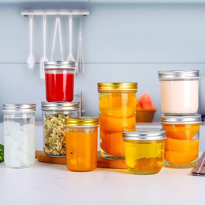 Custom Mini 4 Oz 8 Oz Canning Mason Caviar Jelly Jam Jar