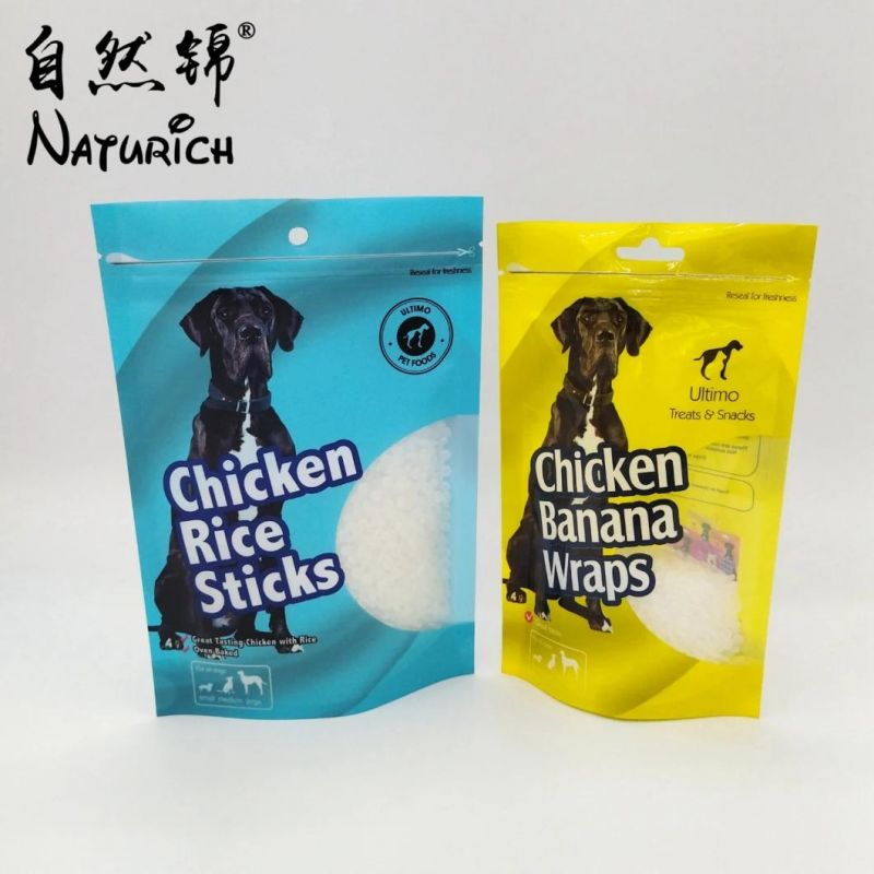 Flexible Pet Stand up Plastic Packaging Food Bag with Zipper