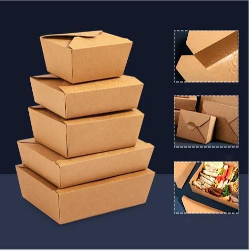 Customs Snack Food with Film Food Storage Box Paper Box Food Takeaway Box