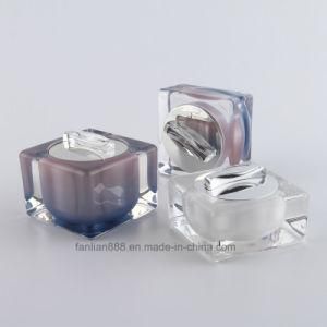 Acrylic Square Cream Jars with Round Inner Body