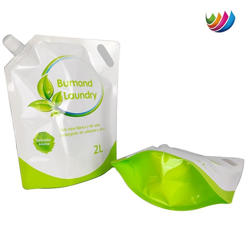 Custom Size Washing Liquid Laundry Detergent Stand up Spout Pouch