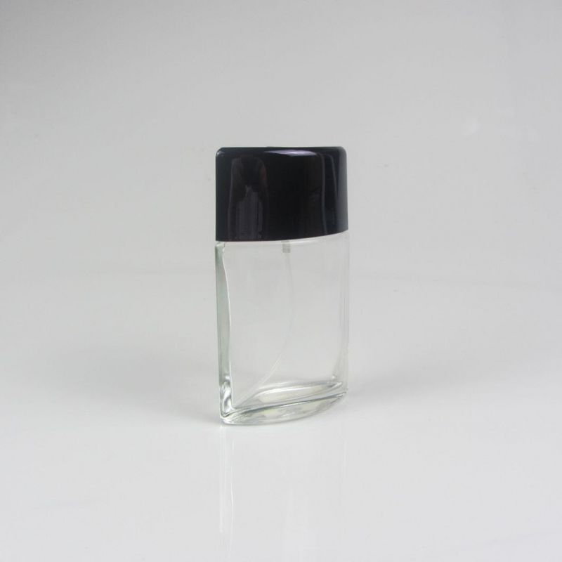 Clear Square Spray Unique Shapes 100ml Glass Refillable Perfume Bottle