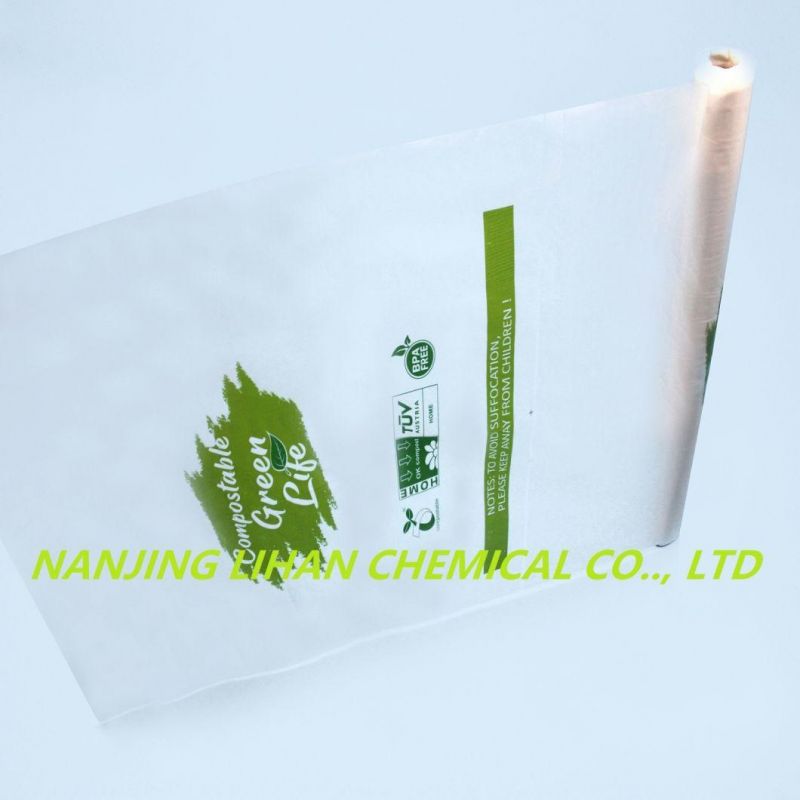 Custom Print Logo Cornstarch Plastic Shopping Carry Bag Eco Supermarket Plastic Handbag Bioplastic T-Shirt Bag