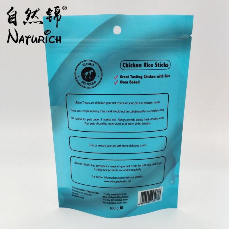 Flexible Pet Stand up Plastic Packaging Food Bag with Zipper
