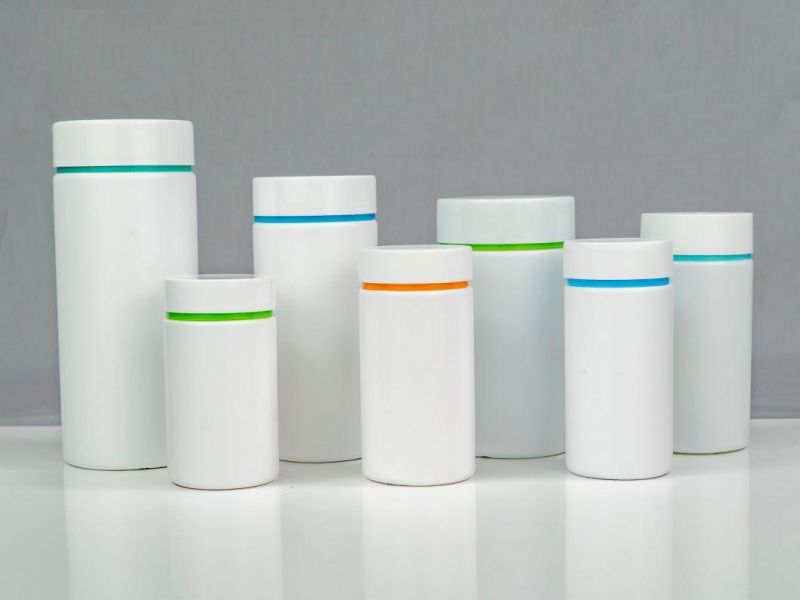 150ml Double Cap HDPE Tablet/Pill/Capsule/Food Grade Plastic Packaging Bottle