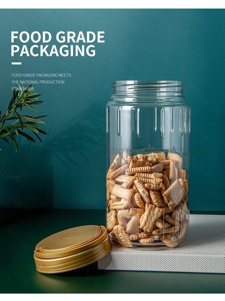 1130ml Pet Transparent Plastic Bottle Wide Mouth Bottles Flower Tea Nuts Food Packaging Cans