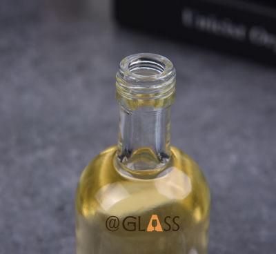 Decorative Pattern Engraved Glass Liqueurs Bottle, Wine Bottle
