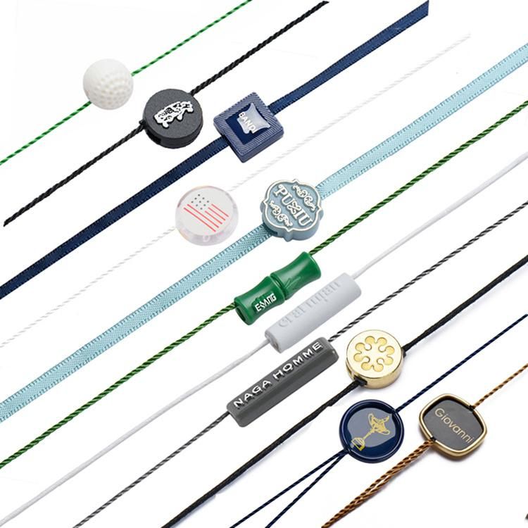 OEM Garment Logo Hang Tag String Lock Plastic Sealing Tag for Clothing (DL09C-2)