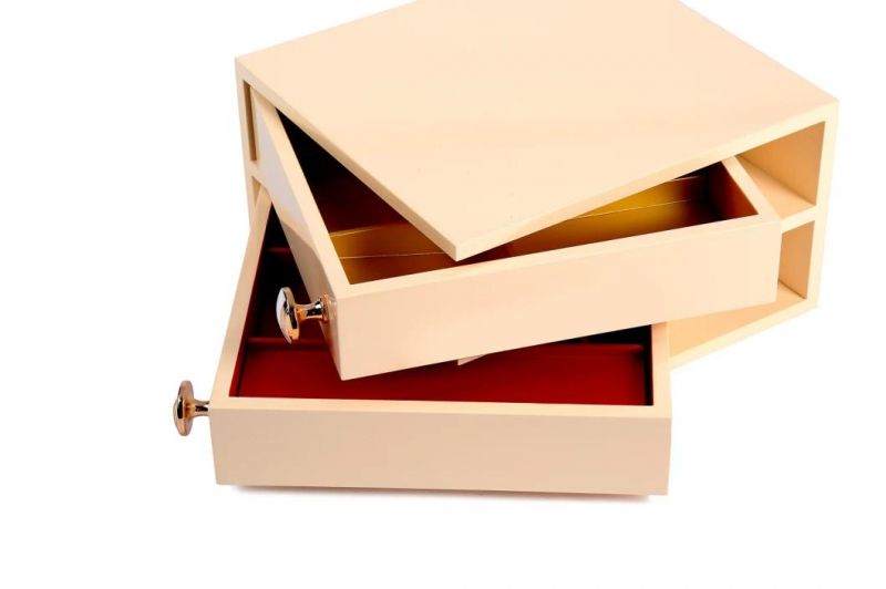 Leatherette and Wooden of Guestroom Amenities Tray Drawer