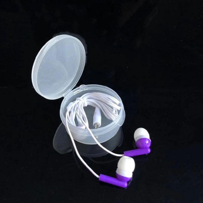 Round Earphone Plastic Organizer Box Small Clear Jewelry Beads Storage Containers