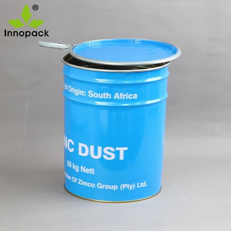 Factory 18 Liter Metal Bucket Paint Pail with Lock Ring Lid