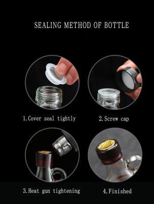 Wholesale Empty 1L 2L 3L 4L 5L Big Volume Transparent Glass Bottle Jug Liquor Bottle Vodka Glass Bottle with Handle
