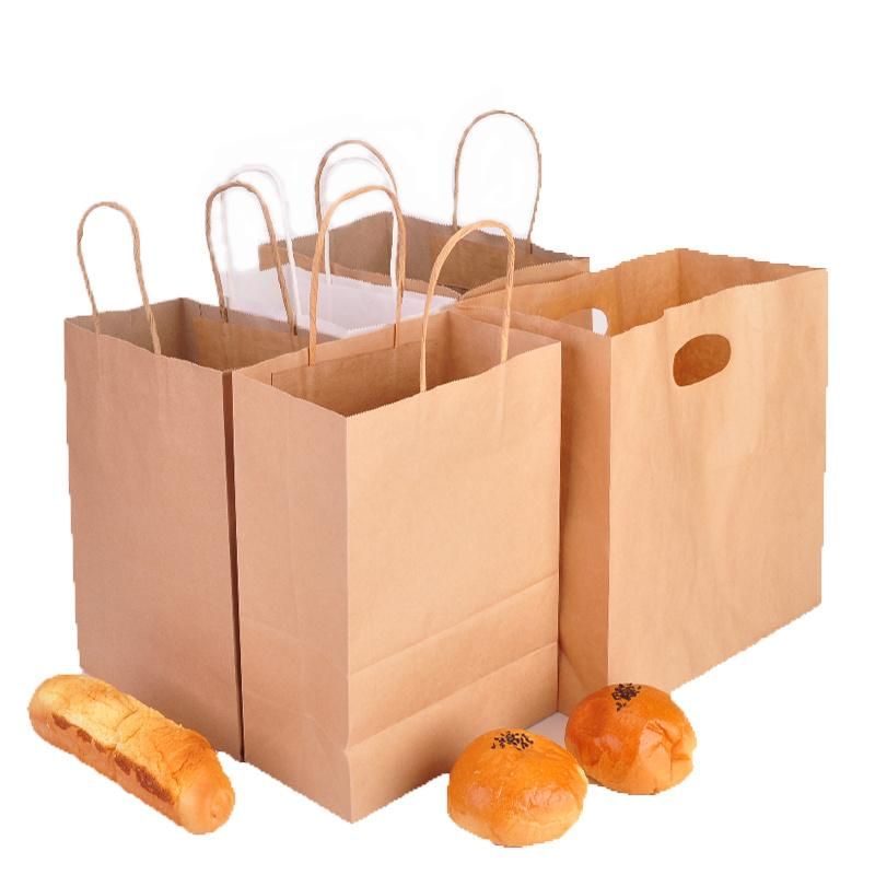 Recycled Brown Shopping Kraft Paper Bag with Twisted Paper Handles