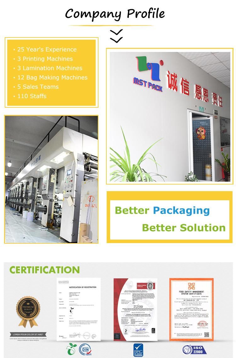 Economical Good Quality Kraft Mylar Food Packaging Bags with Window Zipper Paper Pouch for Nuts and Fruit