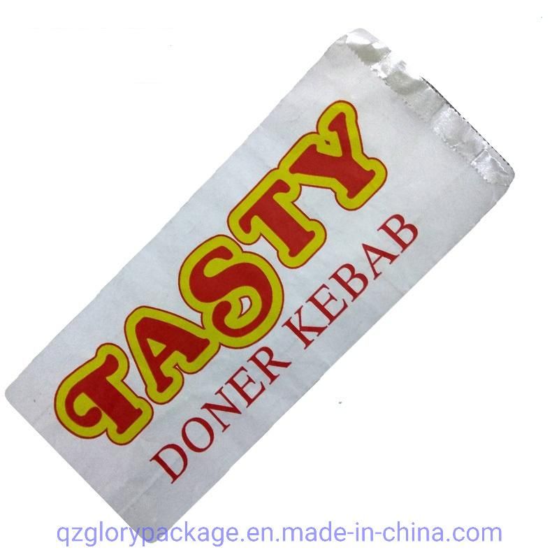 Customized Aluminum Foil Lined Paper Bag Doner Kebab Bag