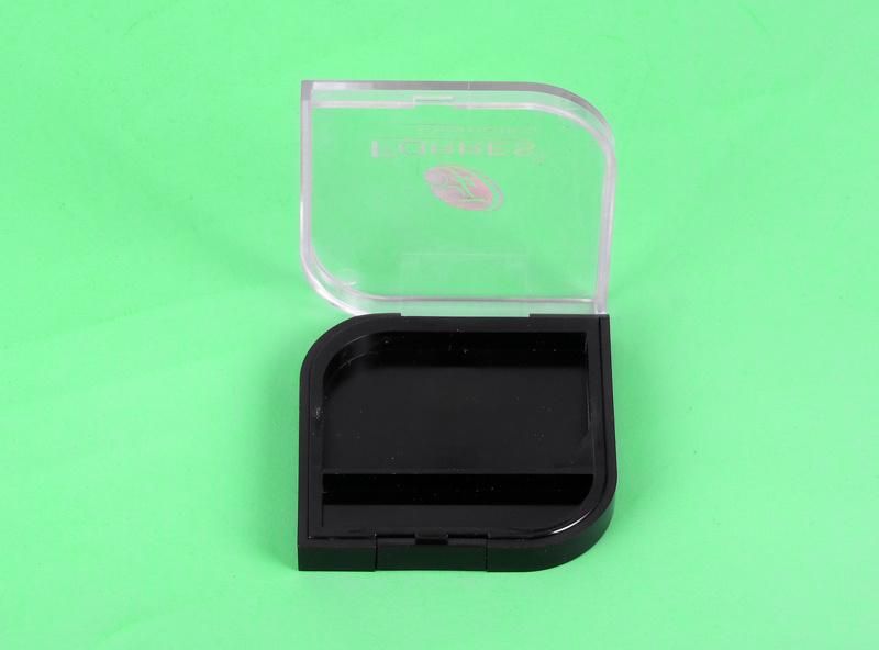 Manufacturer Price Elegant Unique Shape 2 Hole Black Eye Shadow Case Compact Powder Case Foundation Case