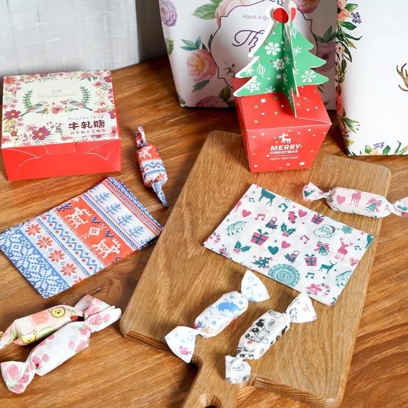 Lovely Printed Nougat Candy Chocolate Sweet Greaseproof Wax Wrapping Paper