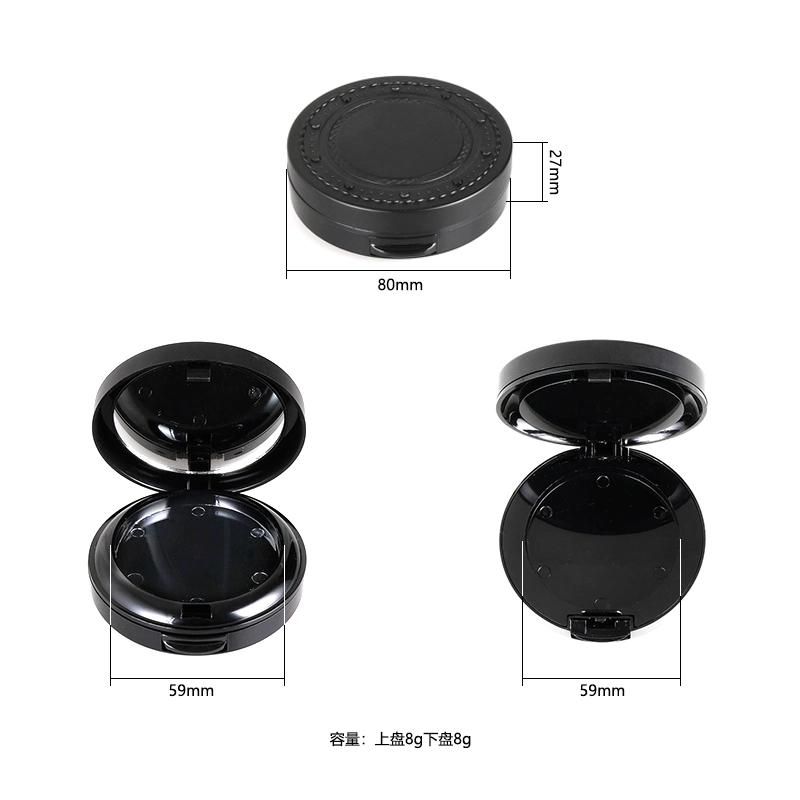 China Supply Face Beauty Black Makeup Smooth Skin Face Loose Powder with Mirror for Compact Packaging