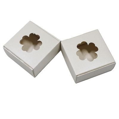 Biodegradable Donuts Food Packing Cardboard Paper Box with Transparent Window