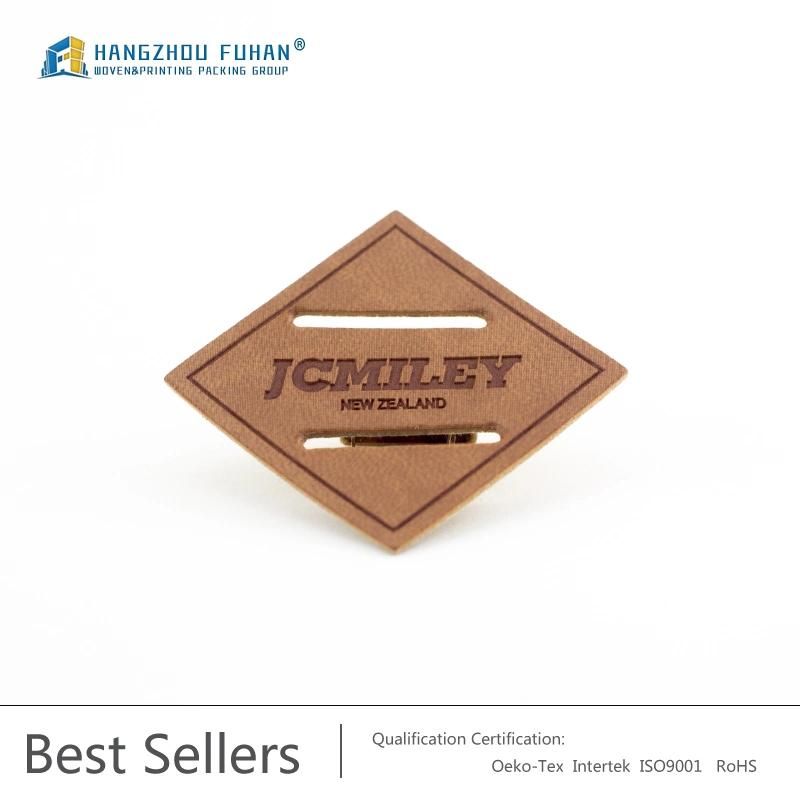 Customized Square Thin Cutout Leather Label